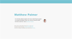 Desktop Screenshot of matthewpalmer.net