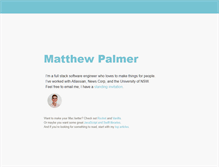 Tablet Screenshot of matthewpalmer.net